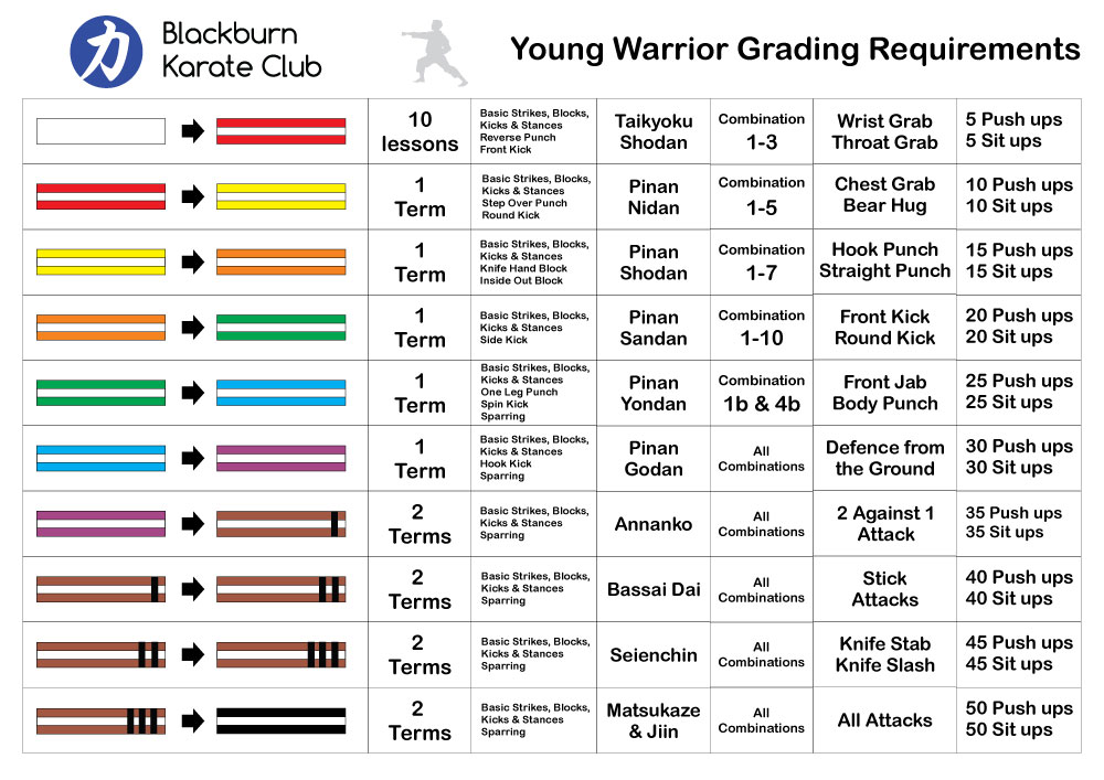 Young-Warriors-Grading-Requirements